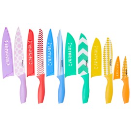 Cuisinart C55-12PR1 12-Piece Printed Color Knife Set with Blade Guards, Multicolored