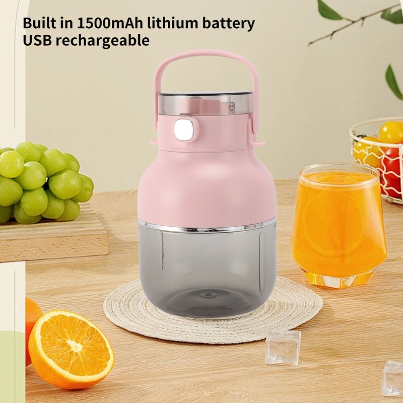 Portable Blender Cup 500ML USB Rechargeable Cordless Mini Electric Juicer