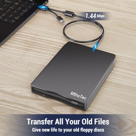 MthsTec - Disquete USB externo de 3,5 pulgadas USB y tipo C externo portátil de 1,44 MB Plug and Play FDD para PC Windows XP 7 8 10 11