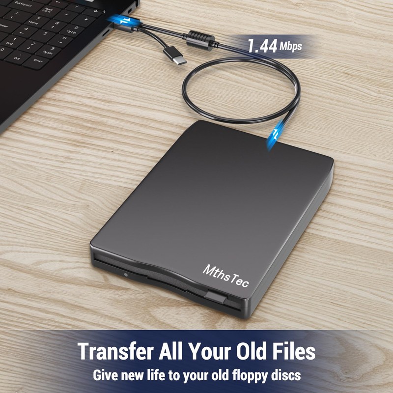 MthsTec - Disquete USB externo de 3,5 pulgadas USB y