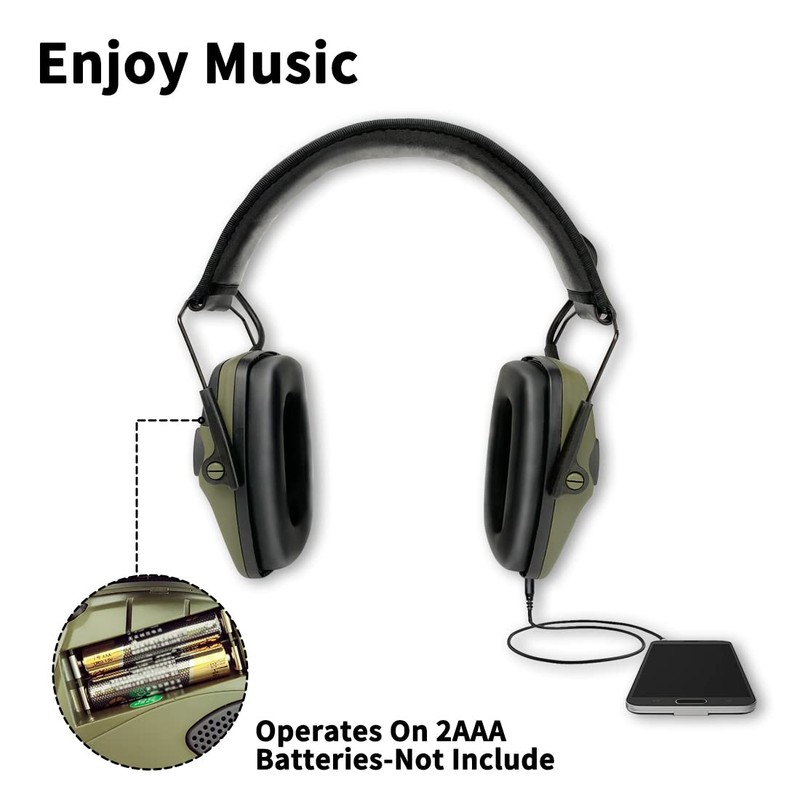 ZOHAN EM054 Electronic Shooting Ear Protection with 4X Sound Amplification