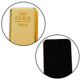 Garden Of Arts 1 Pieces Metal Gold Bar Paper Weight for Office Table Stylish, Gifting Items, Pirates Party, Birthday or Money Heist Party Theme Decoration, Size (8 X 4 X 1 Cm) Weight 125gm