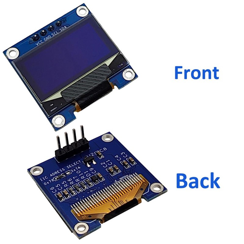 Haldzemo 0.96" OLED Display Module I2C IIC Serial 128X64 SSD1306