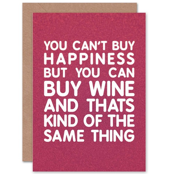 You Can't Buy Happiness Wine Same Thing Pink Birthday Sealed