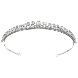 SAMKY Silver Wedding Rhinestone Bridal Headband Tiara for Women Bride Hair Accessories