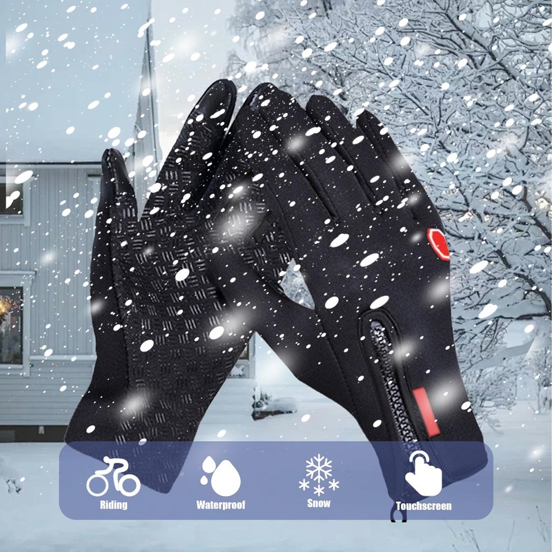 GWAWG Thermal Gloves Women Men Waterproof Riding Gloves Winter Cyclist