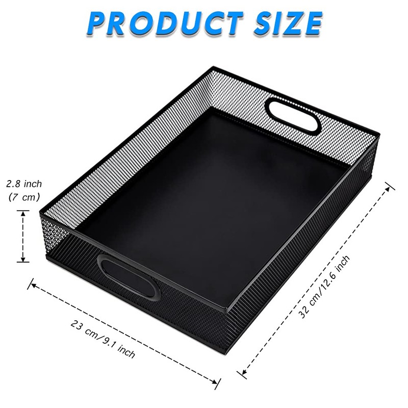 Desk Drawer Organizer, A4 Large Metal Mesh Desk Rrganizer Tray,