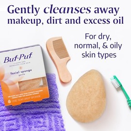Esponja facial suave Buf-Puf, exfoliante, dermatólogo, 1 unidad