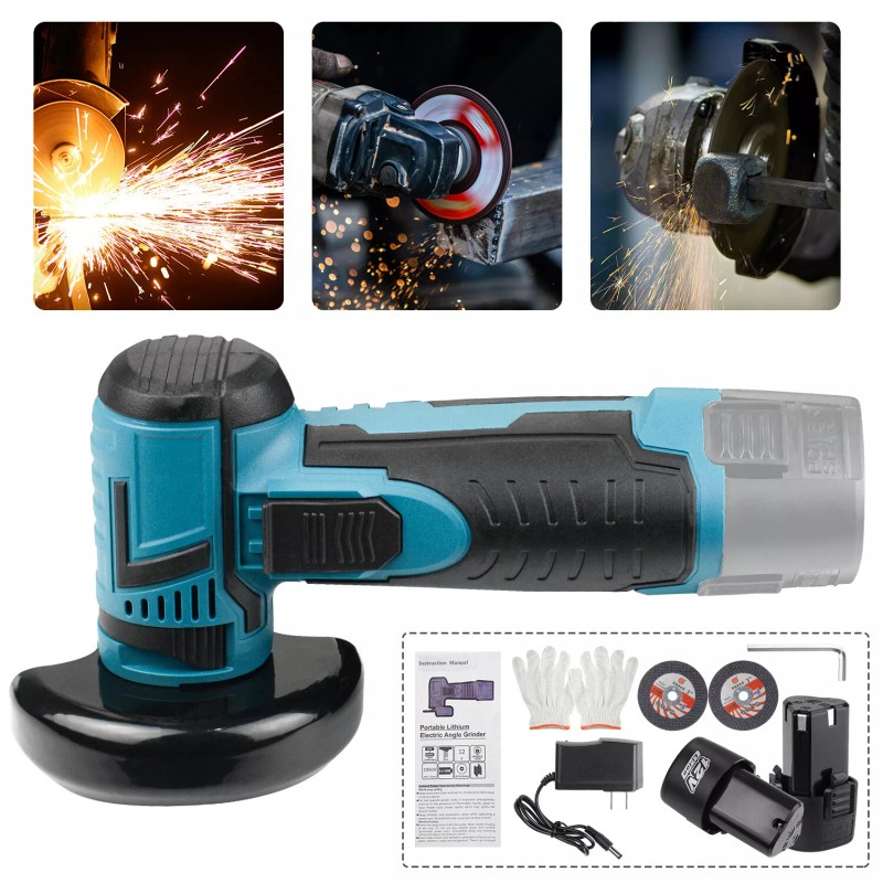 Zistel 12V Brushless Cordless Angle Grinder Set with Li-ion Battery