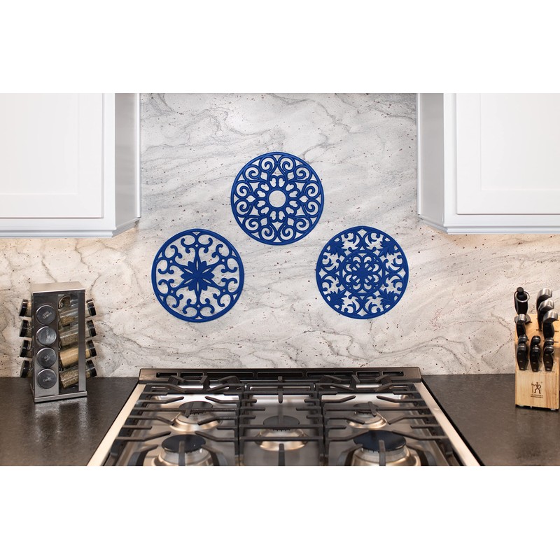 gasaré, Extra Large, Thick, 10" Silicone Trivets for Hot Dishes,