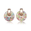 Bungsa Colourful "Candy" Earrings for Women Rose Gold - Round