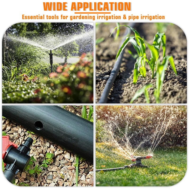 HUAREW 3PCS Drip Irrigation Tubing Hole Punch Cutter Tool Set,