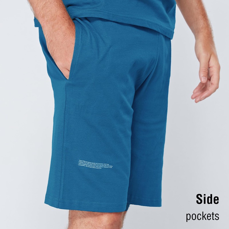 The Essentials Wardrobe Mens TEW Shorty Pyjamas - Blue -