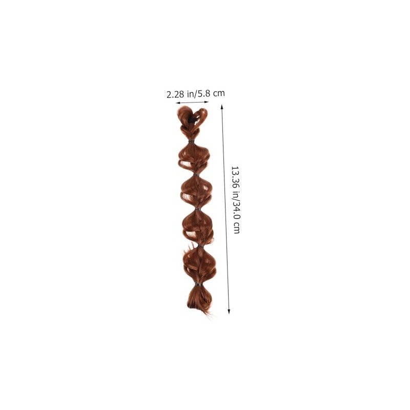 Peluca de Cabello Trenzado Decorativo con Coleta Burbuja Halloween Mujer