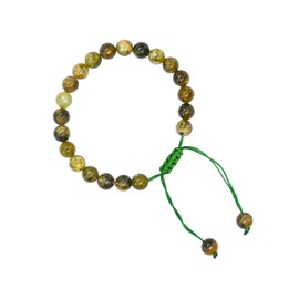 Grossular Garnet Green Bracelet for Women Men's Gifts - Protection Healing Crystal Bracelet - 8mm Gemstone Beaded Adjustable Bracelet Pulseras Para Hombres Mujer Stocking Stuffers