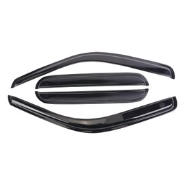 DYRDINSHOW 1999-2016 Ford F250 F350 F450 Crew Cab Smoke Window Door Visor Rain Guards