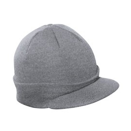 The Vintage Year Gorro de punto con visera deportiva, Gris, Talla única