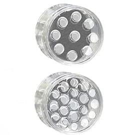 AIMALL 2 Pack Spiral Ikebana Flower Arranging Stem Holder Set, Transparent, Large 2.76in + Small 1.97in for Floral DIY