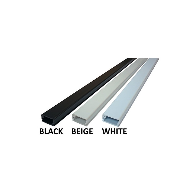 Small Latching Cable Raceway (375 Series) - 5ft - Black