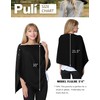 PULI Women's Versatile Knitted Shawls Scarf Poncho Sweater with Buttons