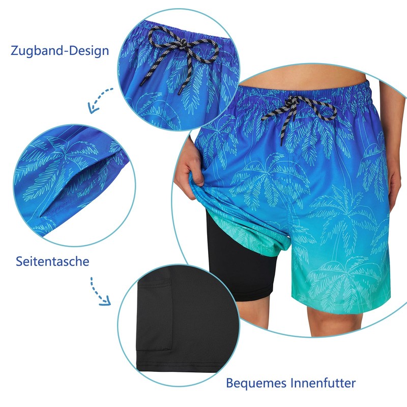 Dancinova Swimming Shorts Boys Swimming Trunks Kids Compression Liner Swimming