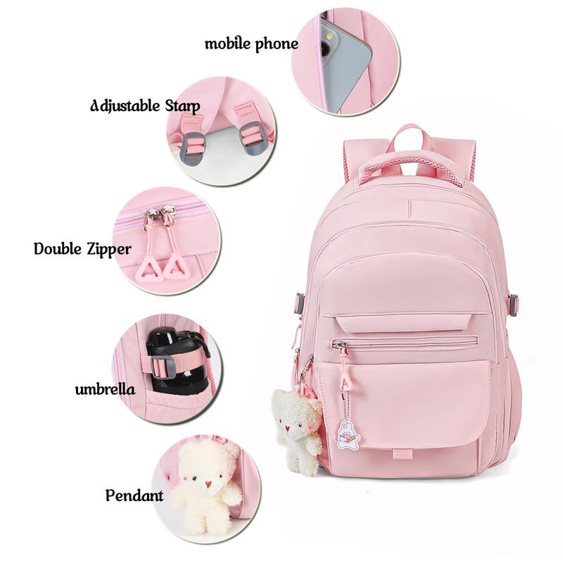 PRLINJSK Girls Backpack for College High Middle School Student, Cute