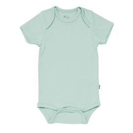 KYTE BABY Short Sleeve Unisex Baby Bodysuits, Rayon Made From Bamboo Material (6-12 Months, Sage)