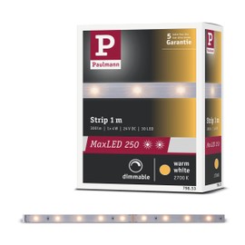Paulmann 79853 LED Strip MaxLED 250 Warm White 2700 K 1 m IP20 Including 1 x 4 Watt Strip Light