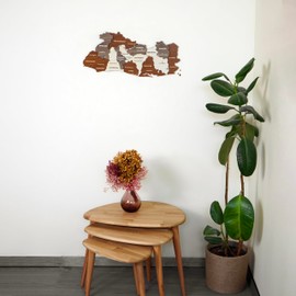 Colorfull Worlds El Salvador 3D Wooden Country Map Multilayered Wall Decor for Home, Office & Living Room Traveler Wall Décor (35.4"x19.3" | 90x49 cm)