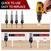 SUPAWAY 6-Piece Countersink Drill Bit Set, 8 mm Round Shank,