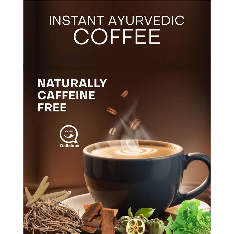 Vedic Cardiocare Instant Ayurvedic Coffee, Arjuna Infused, Caffeine Free, 170g,