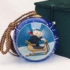 Handcrafted Inside-Painted Glass Ornament - Blue-Ski Kitten Design by LiBien丨Artistic