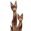 Stoneage Arts Assorted Wooden Cats with Varying Patterns (Tribal Pattern,