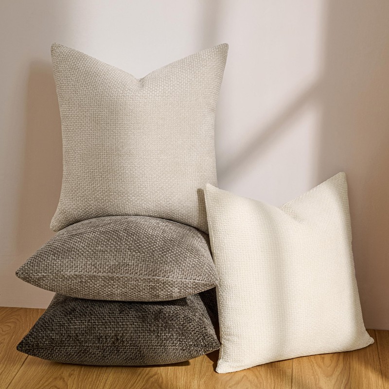 Throw Pillow Covers 18x18 Inch Pack of 4 Neutral Soft