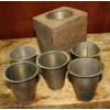 Vintage 7 Replacement Sugar Mold Candle Holder Primitive TIN Cup