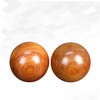 FRCOLOR 2pcs Wooden Massage Balls Round Fitness Hand Exercise Balls