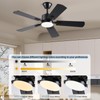 FUMLTP 42 inch Modern Ceiling Fans with Lights APP/Remote Control,
