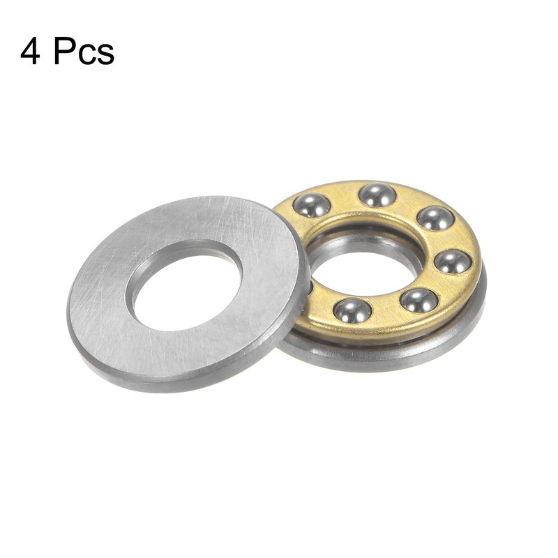 sourcing map 4pcs F6-14M Miniature Thrust Ball Bearings 6mm Bore