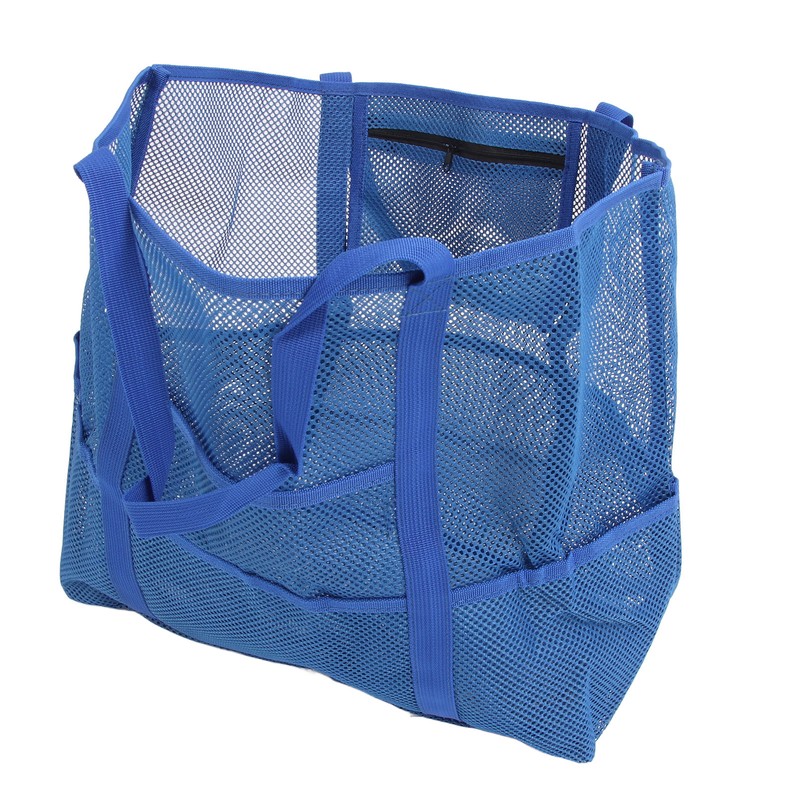 Mesh Beach Bag with 8 Pockets Waterproof Large Capacity Portable