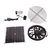 18V 12W Solar Exhaust Fan Kit Waterproof DC Brushless Round