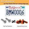 BGGTMO Chrome License Plate Screw Caps-Gloss Finish Screw Covers and