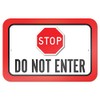 Stop Do Not Enter 9" x 6" Metal Sign