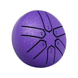 OULFOT brand steel drums Mini steel tongue drum 3-inch 6-note Metal tambourine Ethereal drum 6-color optional outdoor music gift small percussion instruments (Purple)