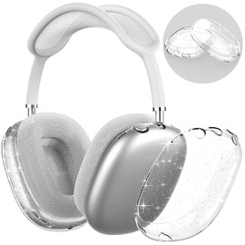 NIUTRENDZ NIUTRENDZ Clear Case for AirPods Max Case Cover Soft TPU Protective Ear Cups Covers Accessories【Anti-Fingerprint, Anti-Scratch & Anti-Dust】 (Glitter)