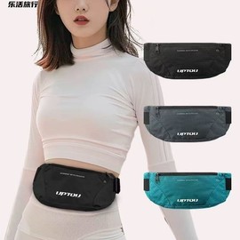 Ultralight Running Belt for Exercise, Hidden Phone Pouch Waist Bag for Men & Women (Fits up to 7.5-inch Phones) Phone/Black 10ea