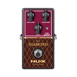 NU-X | The Reissue Series 63 Diamond Pedal | Emulate the Classic British 30-Watt Class-A Valve Amplifier Overdrive Tone Sound with Ease, Mimics the Original Amplifier's Functionality