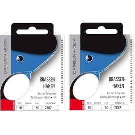 Set: 2 Packs of Jenzi Bound Bream Hooks, All-Round Hooks, Carp Red (Pack of 12) Hook Size 8, 10, 12, 14, 16 & 18 to Mono, Leader Ready + Free Petri Heil! Sticker (Hook Size 18)