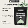Potassium Carbonate 2lb by Essencea Pure Bulk Ingredients | 100%