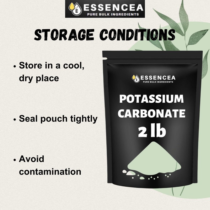 Potassium Carbonate 2lb by Essencea Pure Bulk Ingredients | 100%