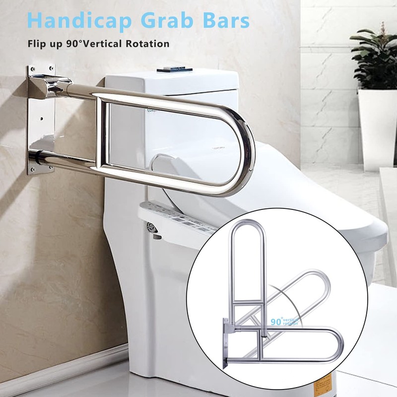 29.5 INCH Toilet Grab Bar Stainless Steel Handicap Rails Grab